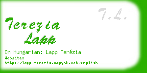 terezia lapp business card